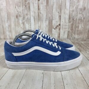 Vans Old Skool‎ Suede Sneakers Blue Mens Shoes Size 8.5 Classic Casual